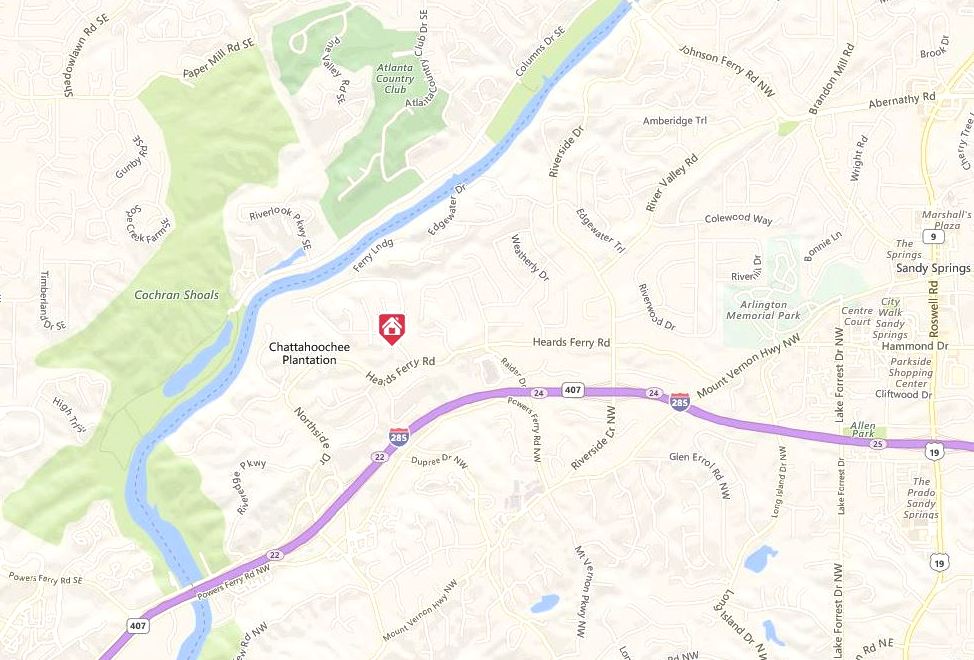 River Chase Map Location Sandy Springs